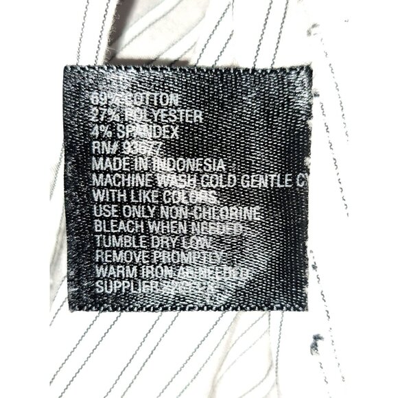 Worthington Womens Plus 2X Pinstripe Button Down Blouse - Picture 3 of 6